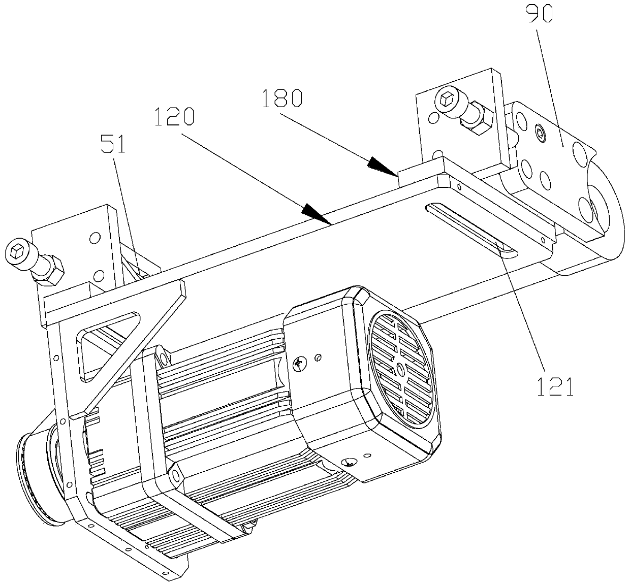 Conveying line structure and conveying mechanism with same