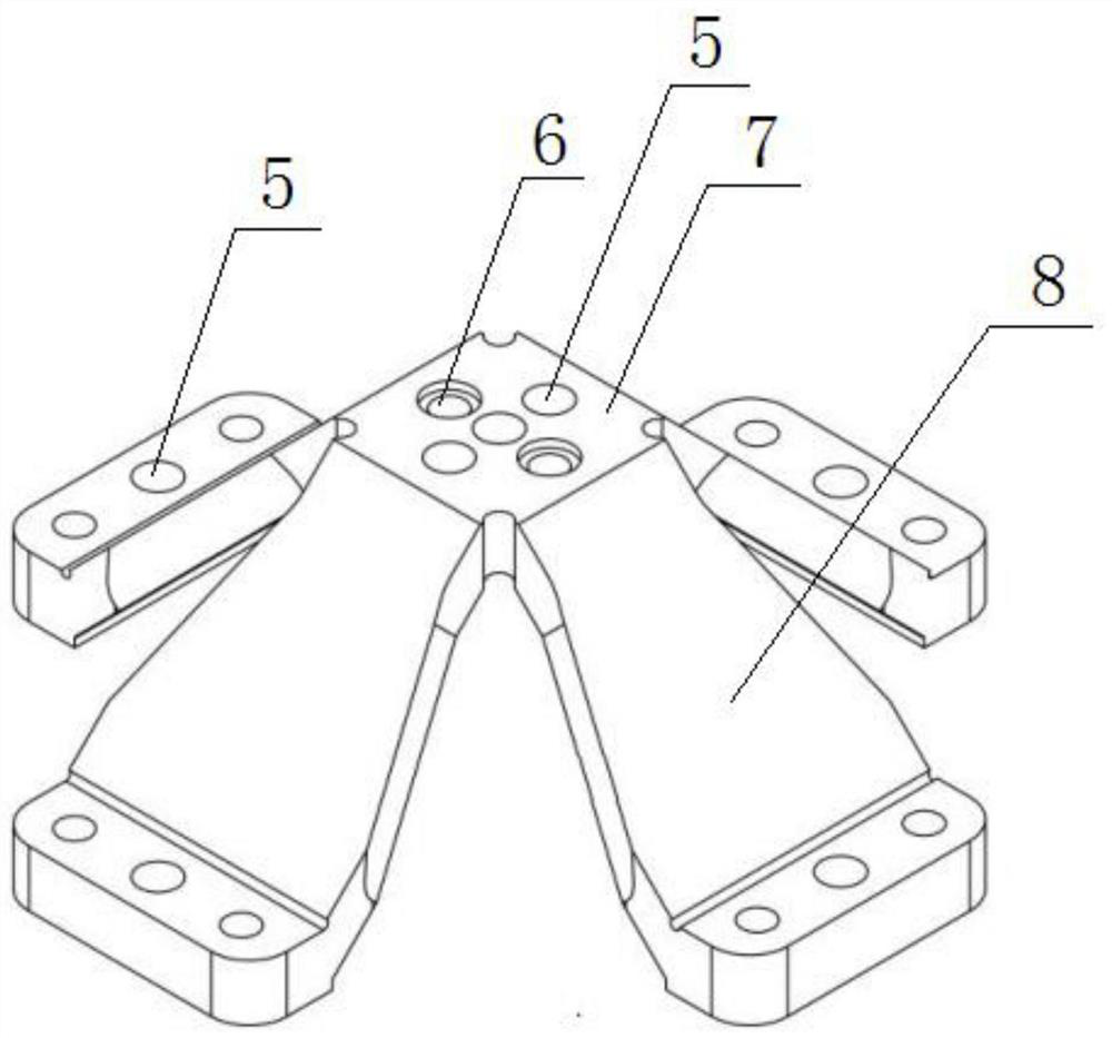 Precise linear cutting clamping device for titanium alloy weak-rigidity piece and working method of precise linear cutting clamping device