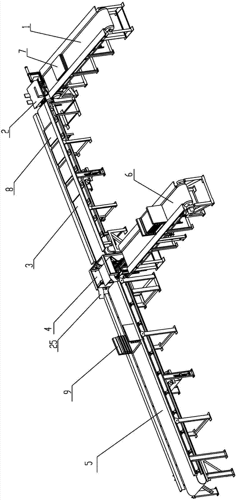 Pallet supplying and stacking system of automatic firework production line