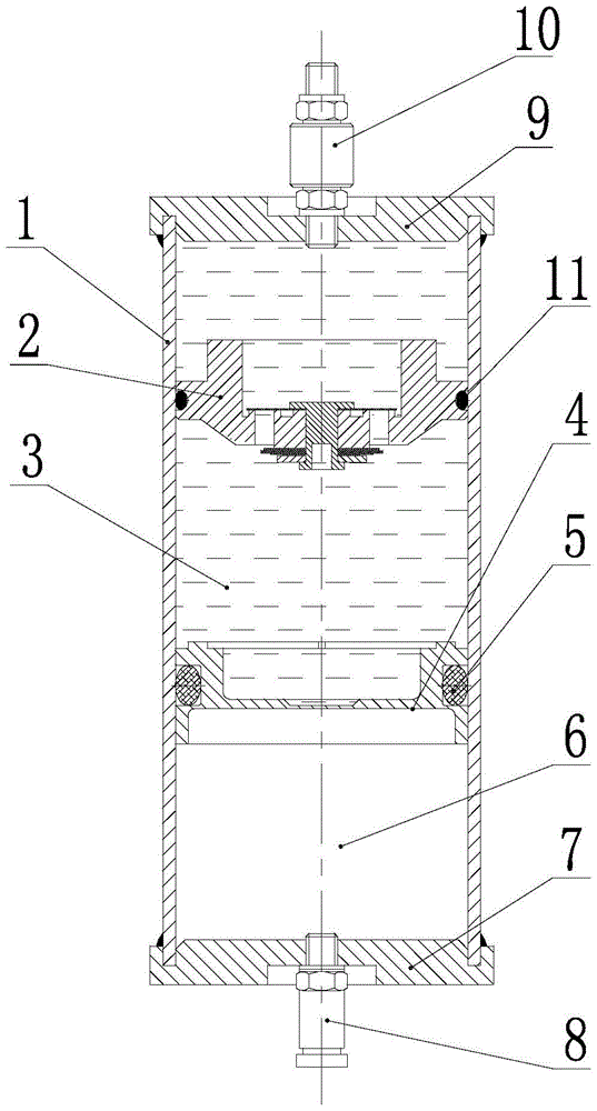 A miniature sound-absorbing accumulator for shock absorbers