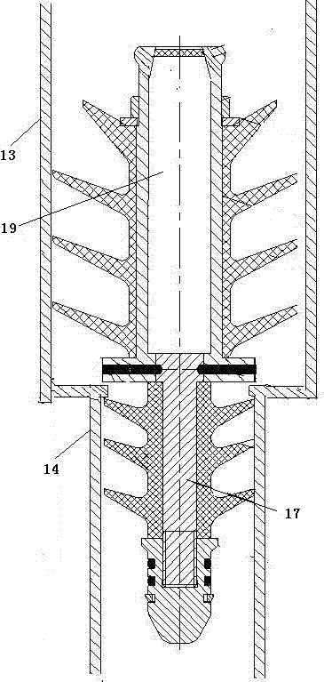 A combined self-locking variable-diameter rubber plug