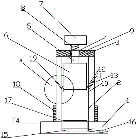 Guide pillar for bending steel bar mold