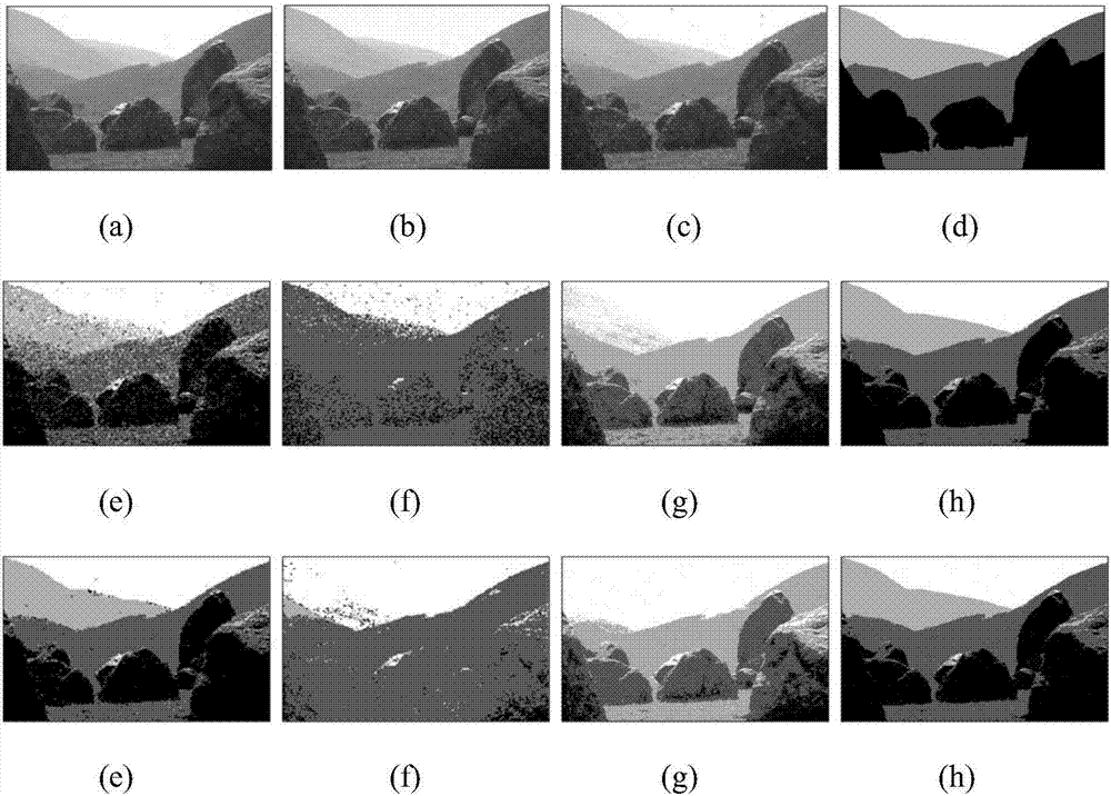 Multi-target threshold image segmentation method for fuzzy information and statistical information in fusion interval