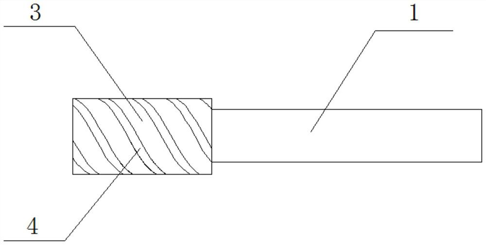 Small deep hole inner wall ultrasonic vibration machining cutter and a preparation method thereof