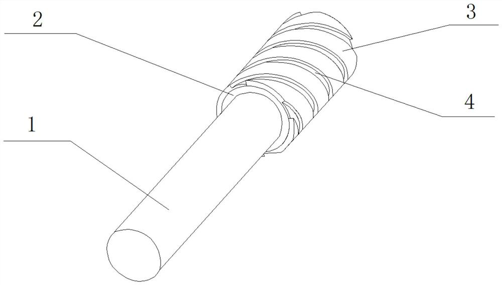 Small deep hole inner wall ultrasonic vibration machining cutter and a preparation method thereof