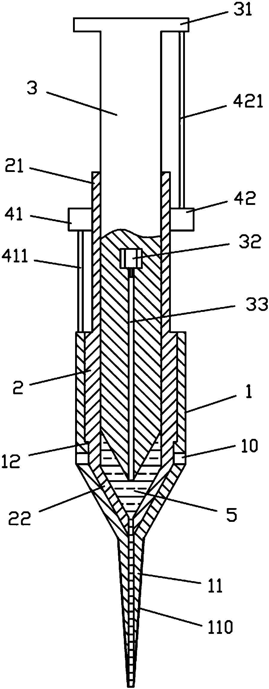 Anti-blockage graphene acupuncture needle