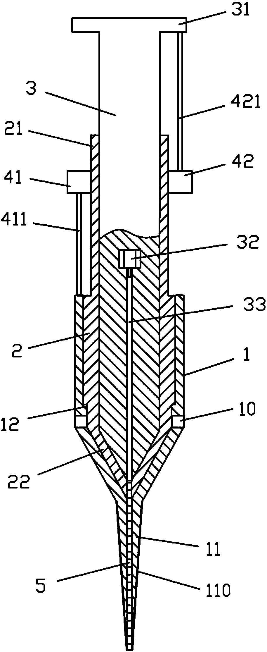 Anti-blockage graphene acupuncture needle