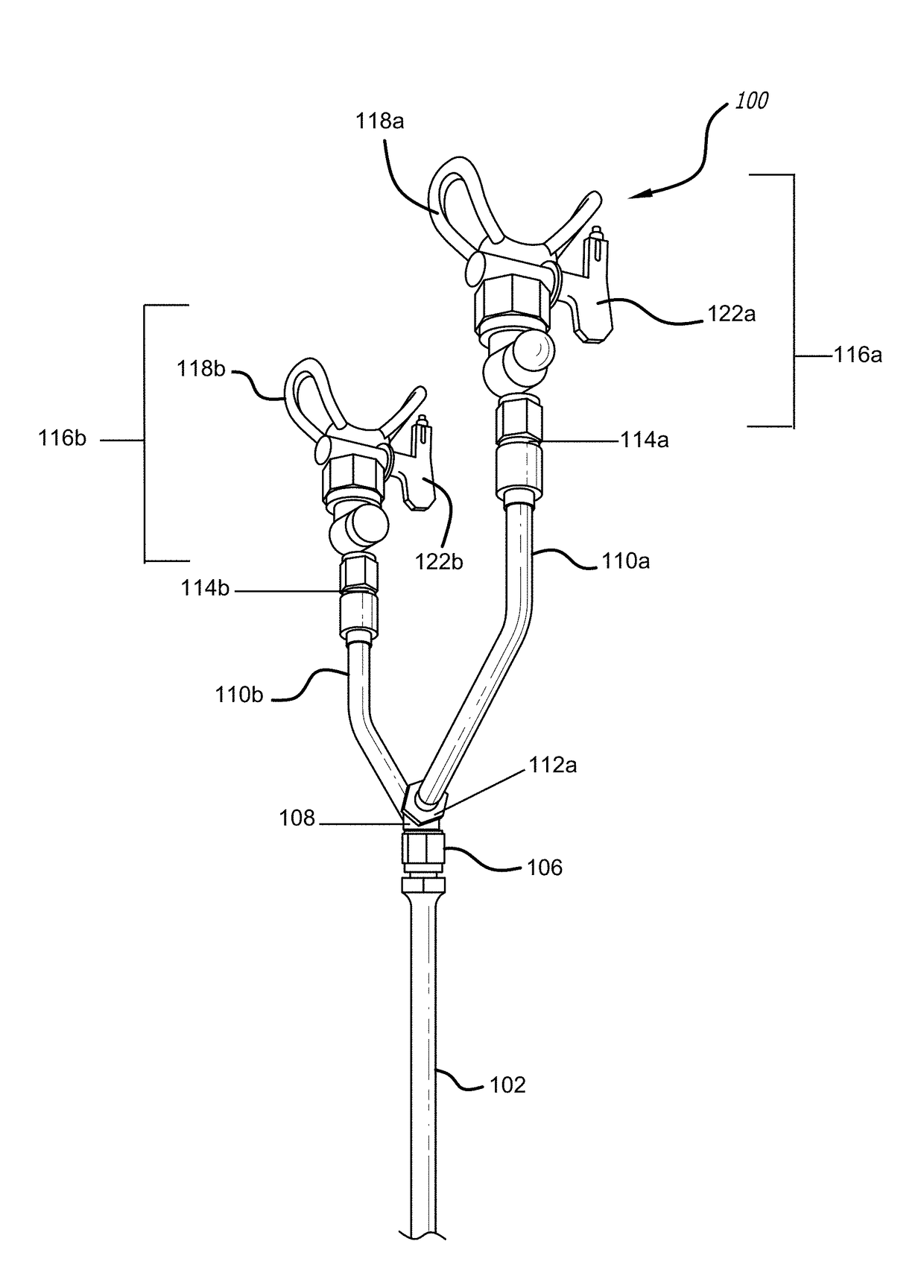 Dual-headed paint spray wand