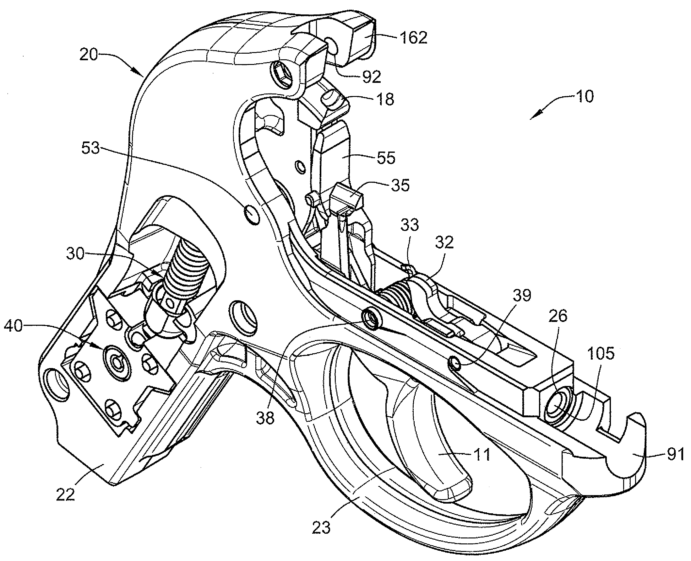 Light weight firing control housing for revolver