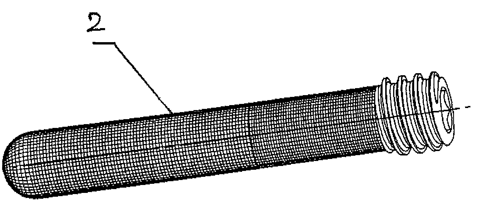 Metal bone supporter for necrosis of femoral head