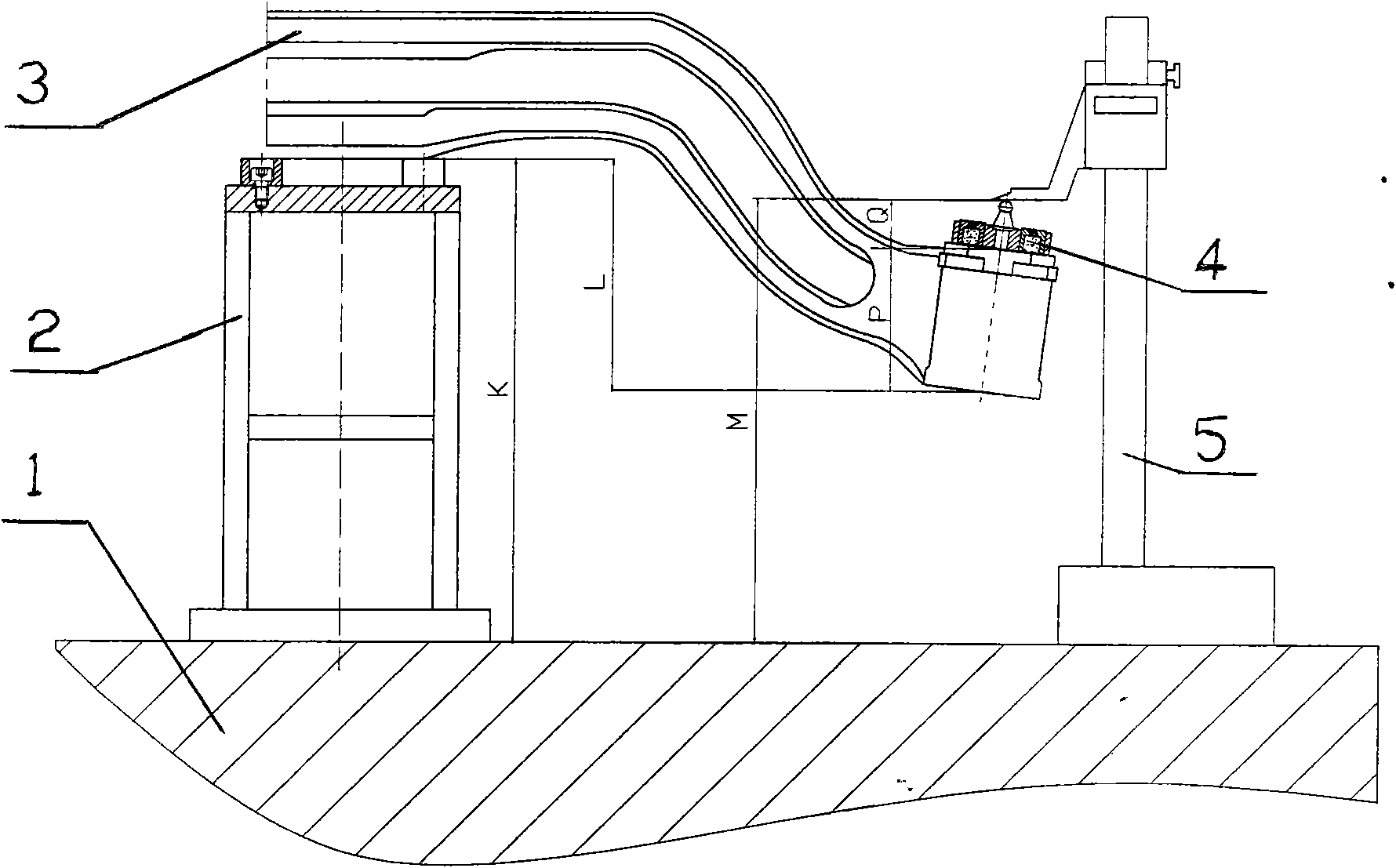 General front axle fall detection device