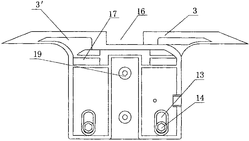 Computer flat knitting machine yarn nozzle sliding seat