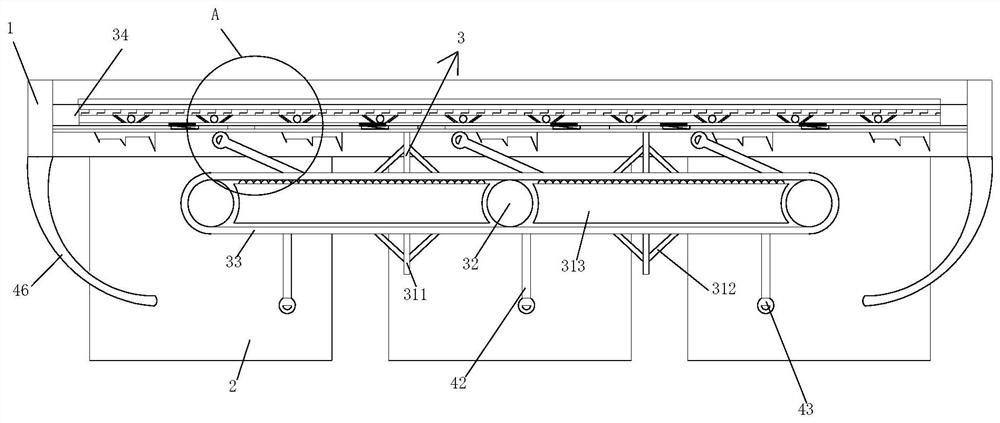 Airing device for feed processing