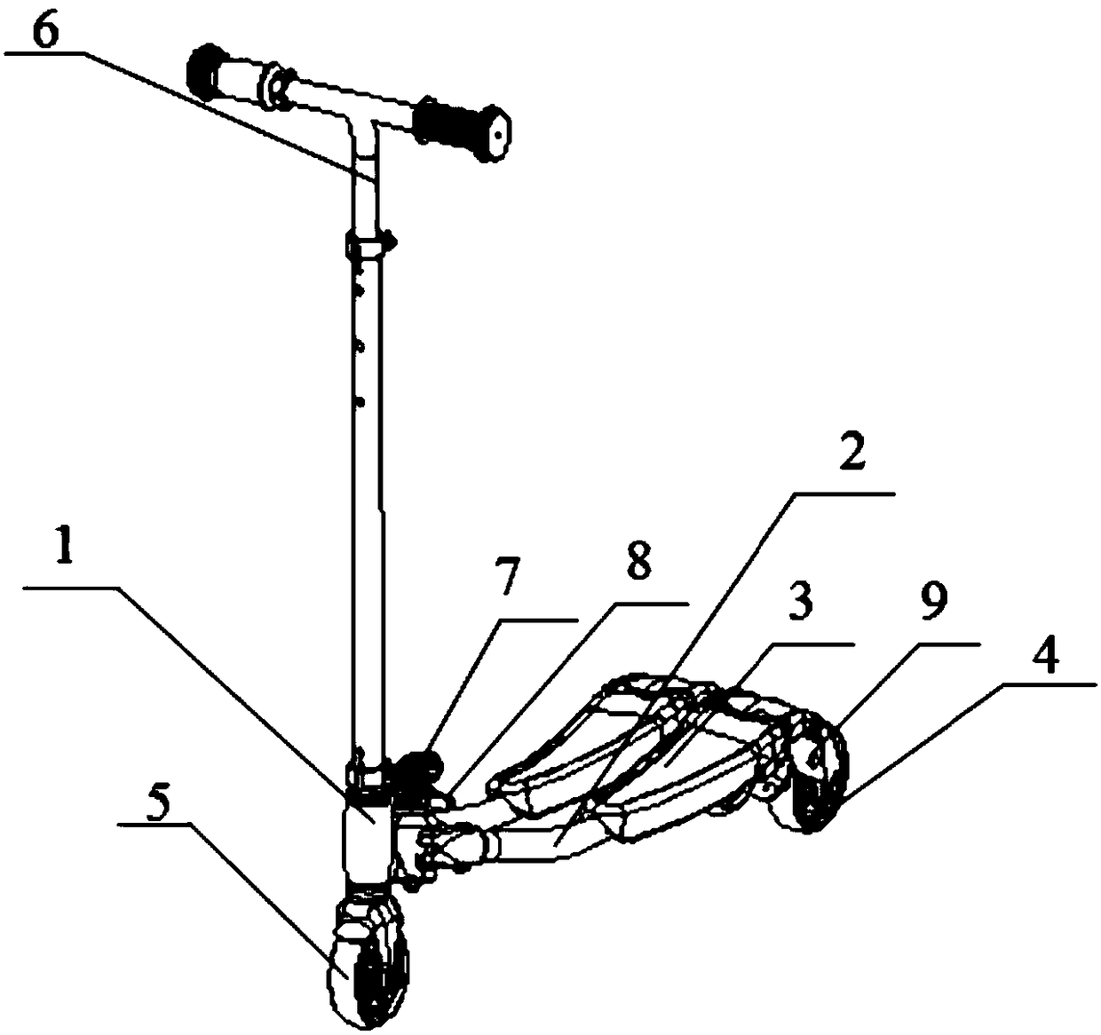 A transformable scooter