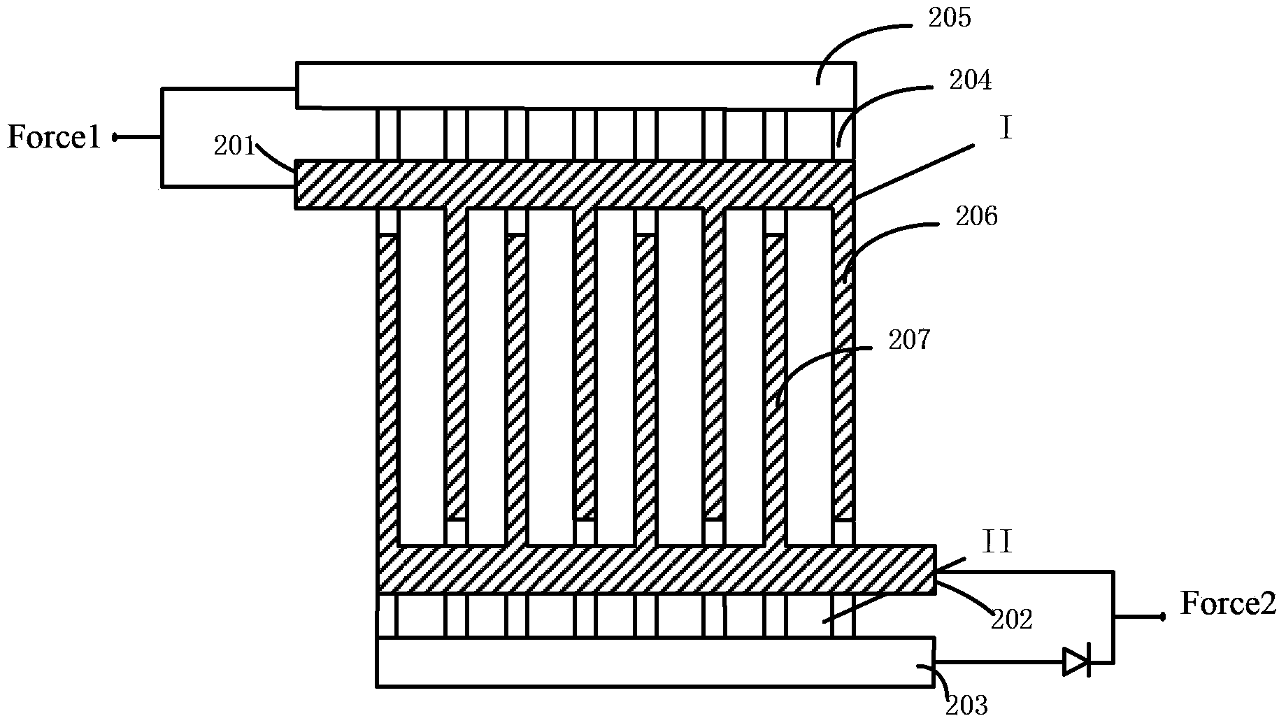 Test structure and test method of time dependent dielectric breakdown