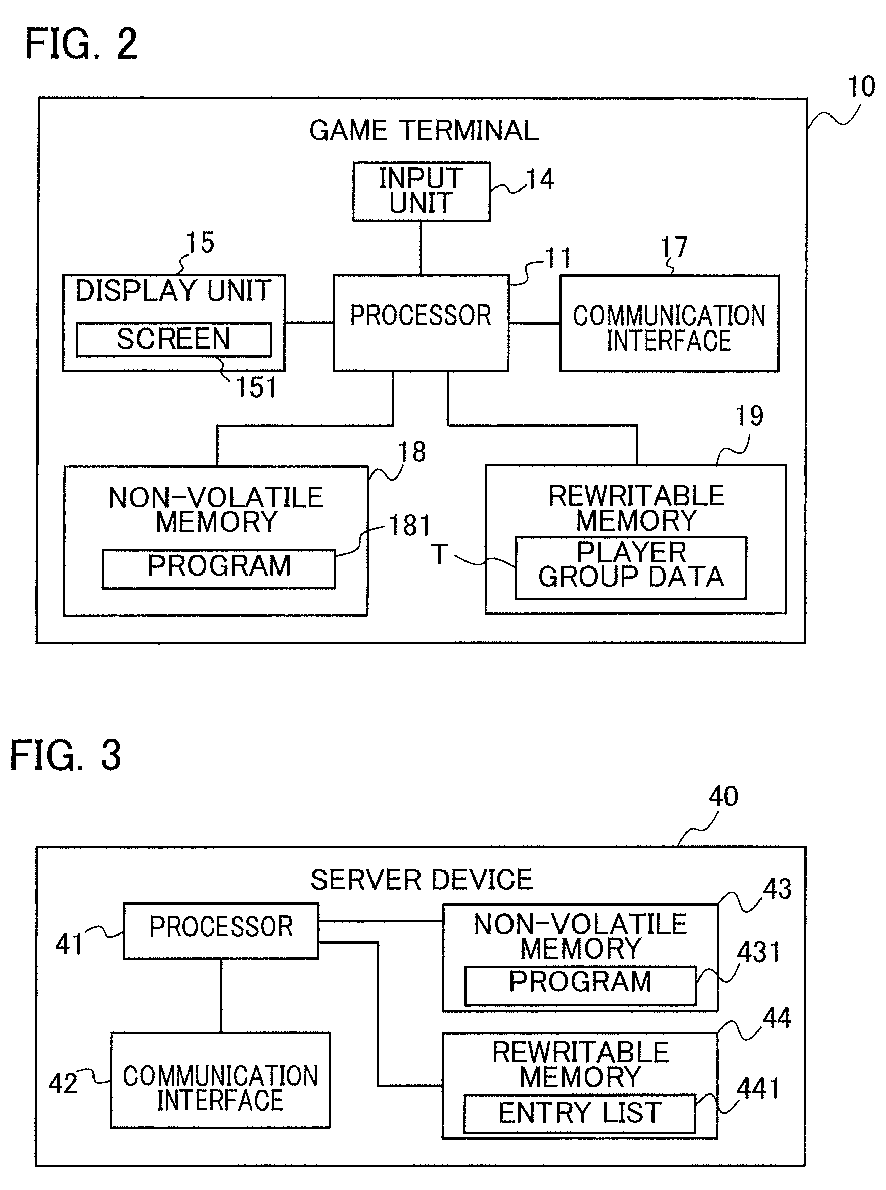 Game system, game terminal therefor, and server device therefor