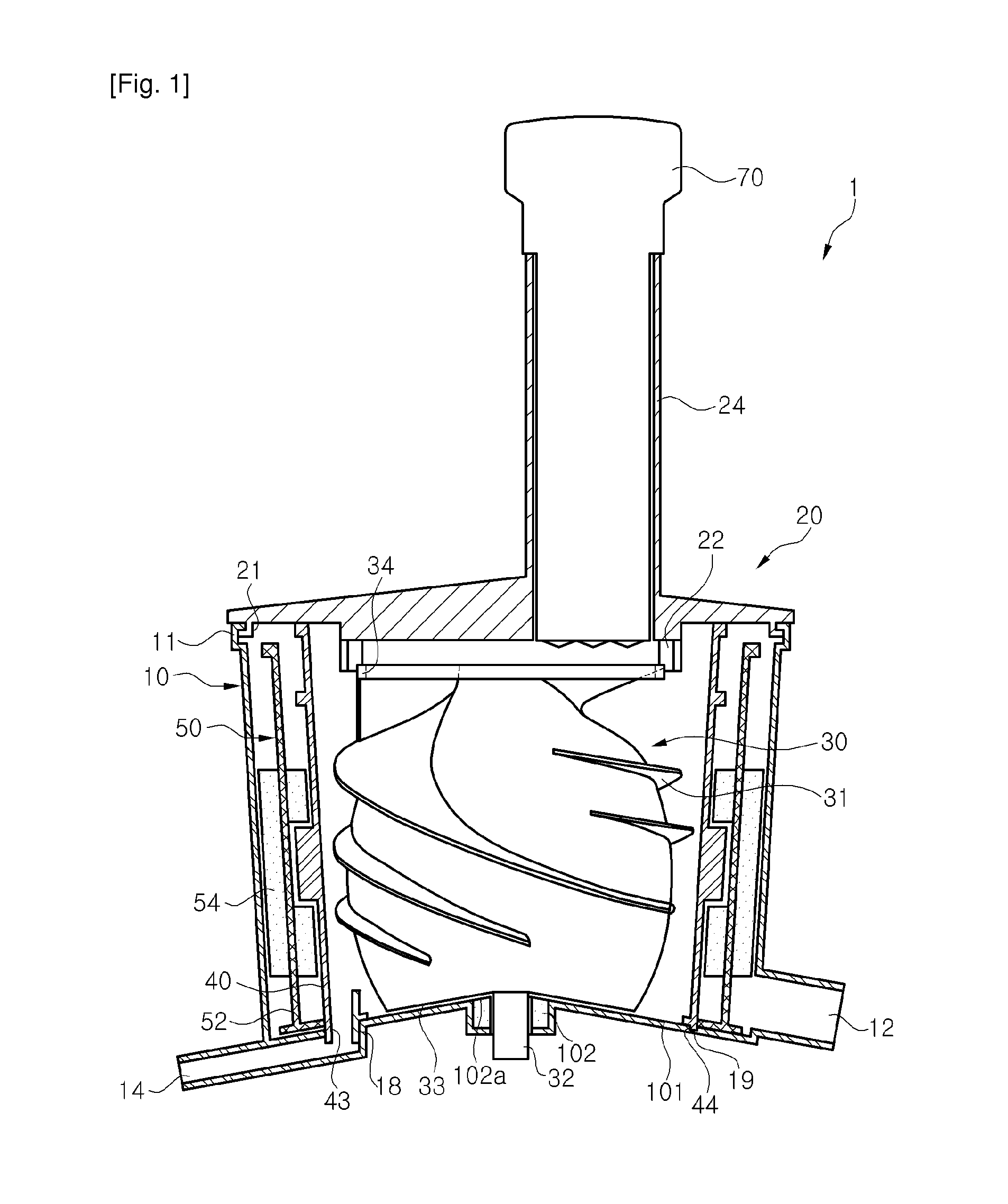 Juicer module and vertical screw juicer