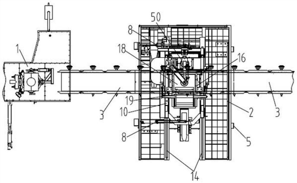 Casting device for casting system