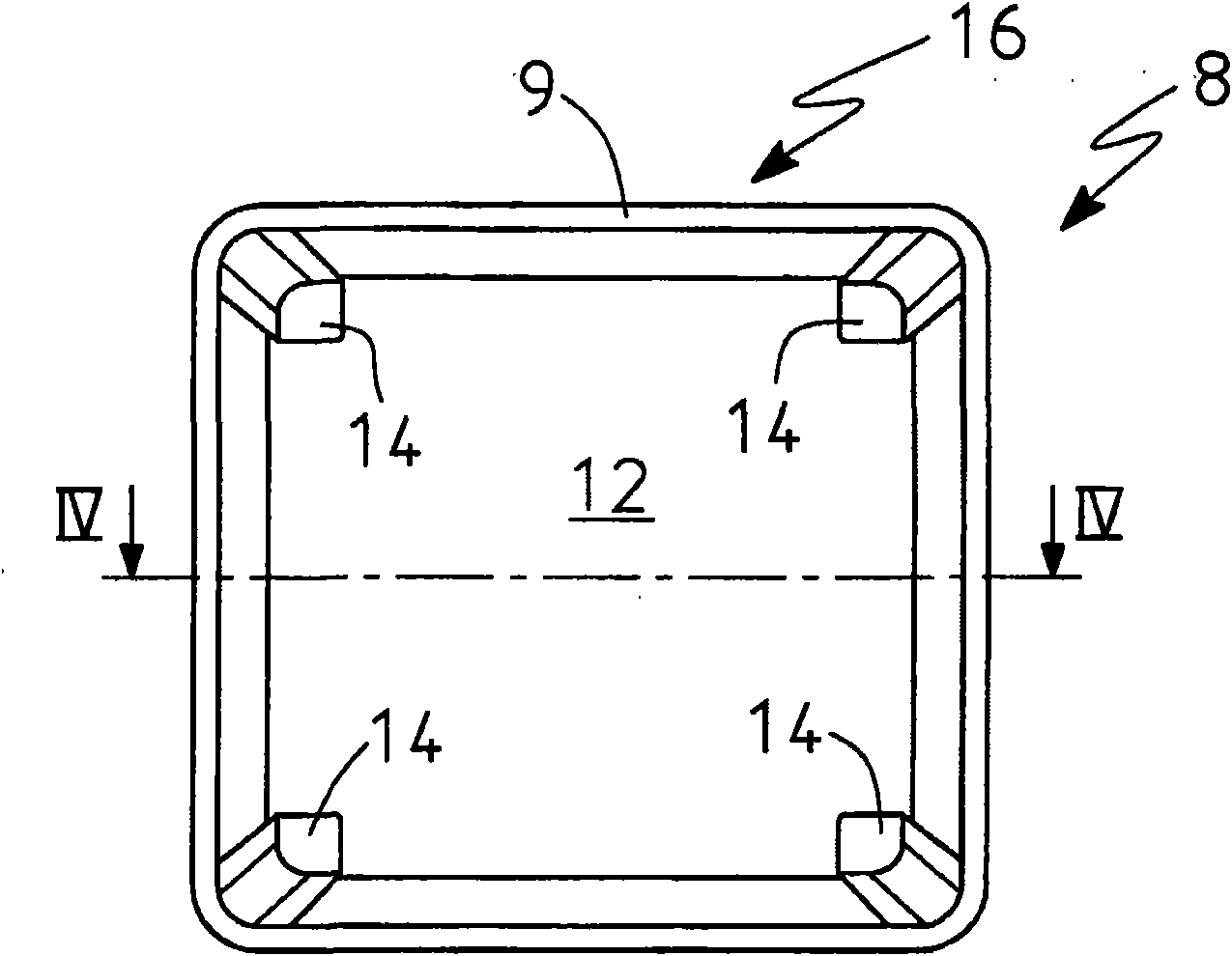 Structure of a pan and container incorporating such a pan