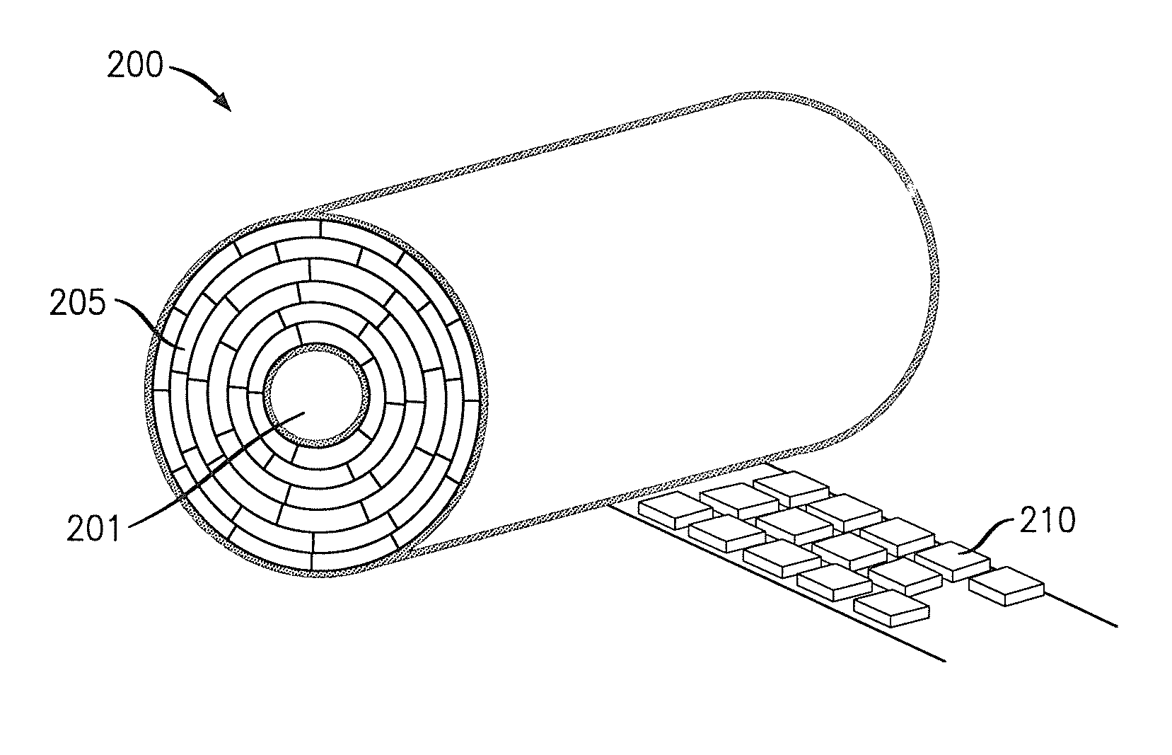 Structured dielectric for coaxial cable