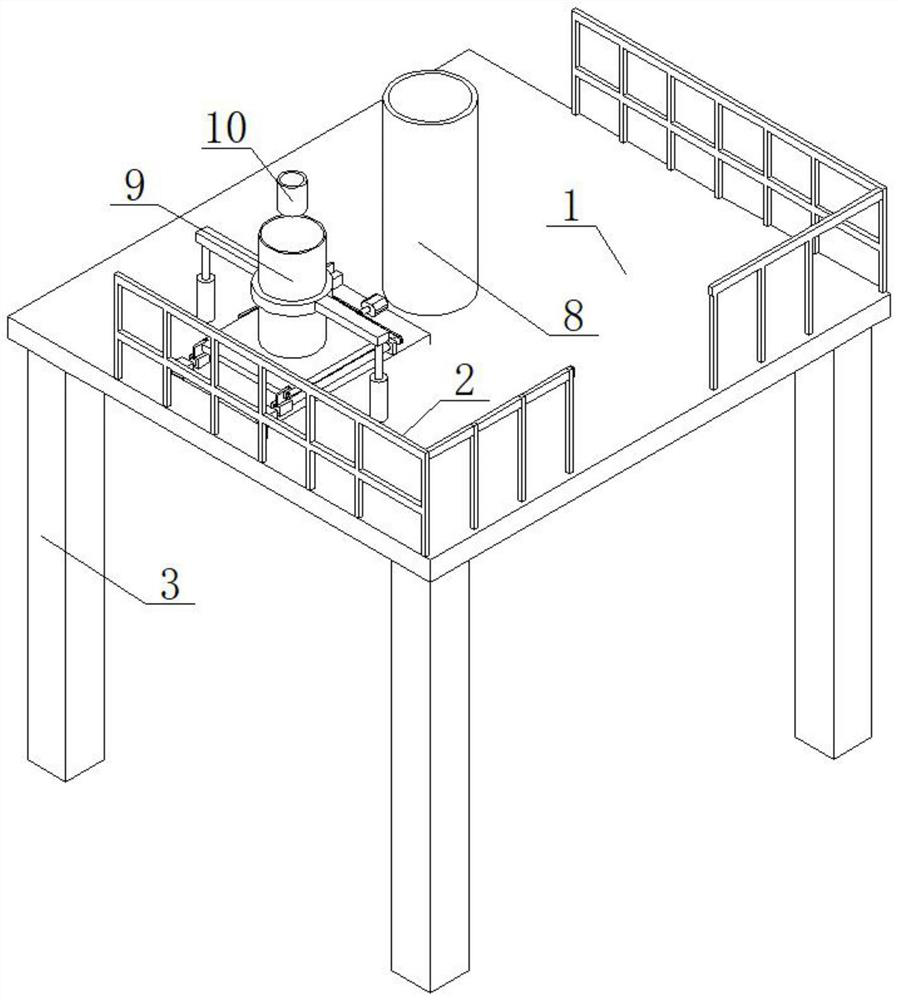 Concrete mixing plant discharge port adjusting device based on concrete fluidity