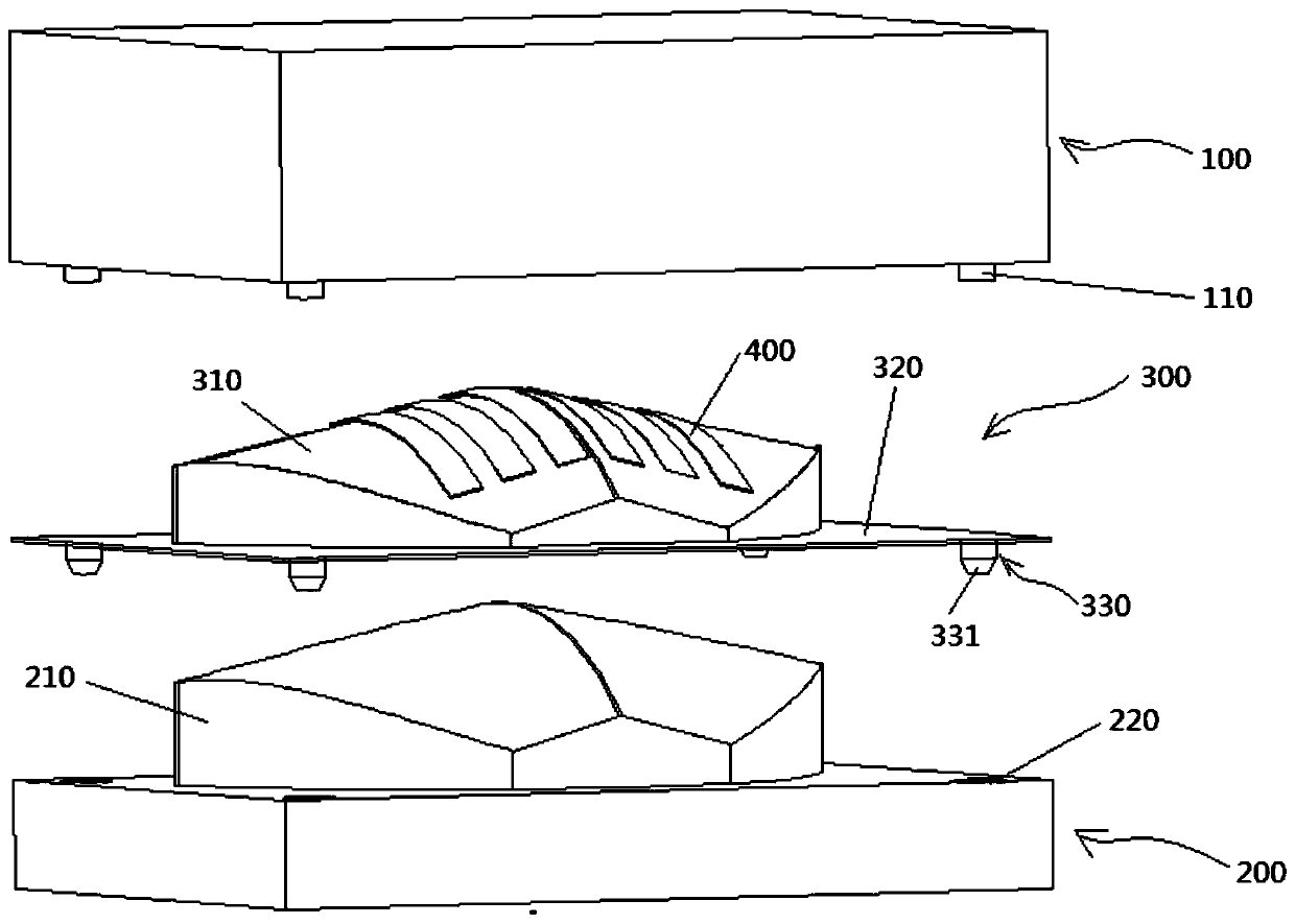 Transferable prepreg thin-shell mold, mold system and application method thereof