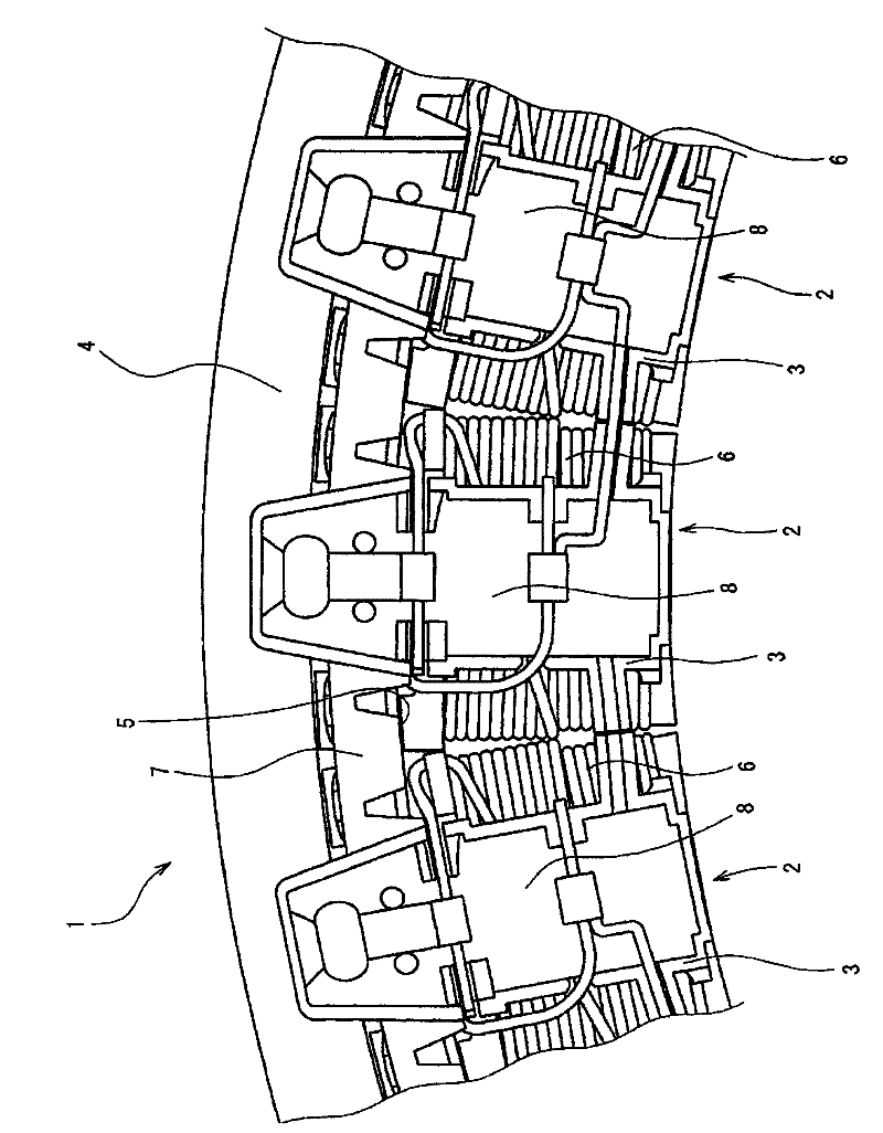 Wiring parts for automotive rotating electrical machines