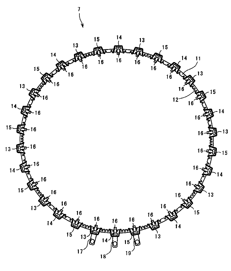 Wiring parts for automotive rotating electrical machines