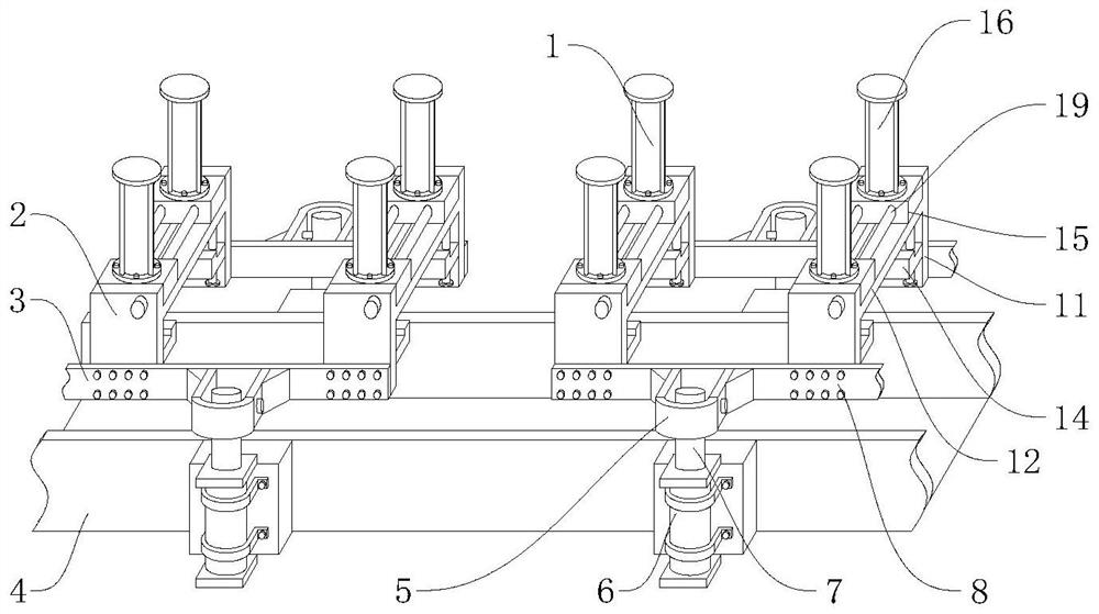 H-shaped steel and T-shaped steel butt welding aligning and fixing device