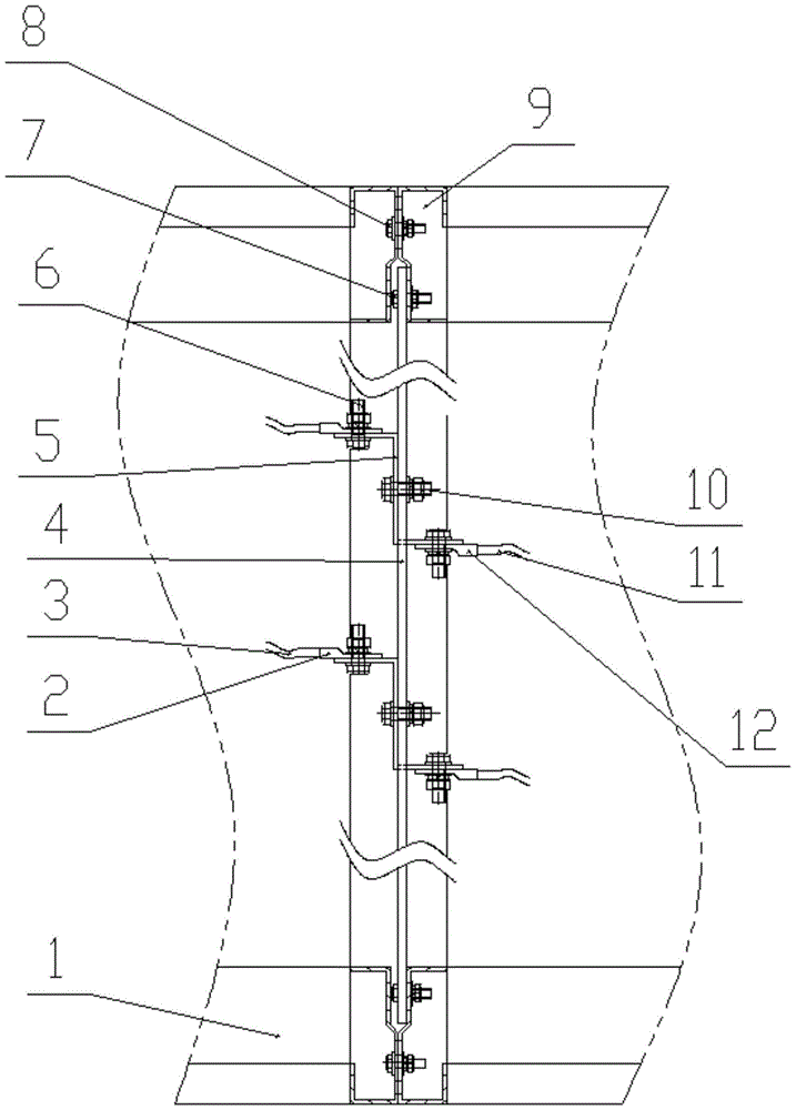 A cabinet connection device for electrical equipment