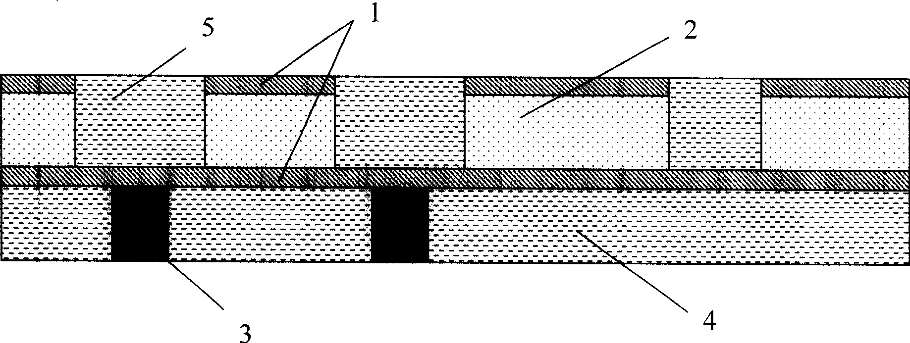 Method for producing copper-gas dielectric suspension Damscus structure