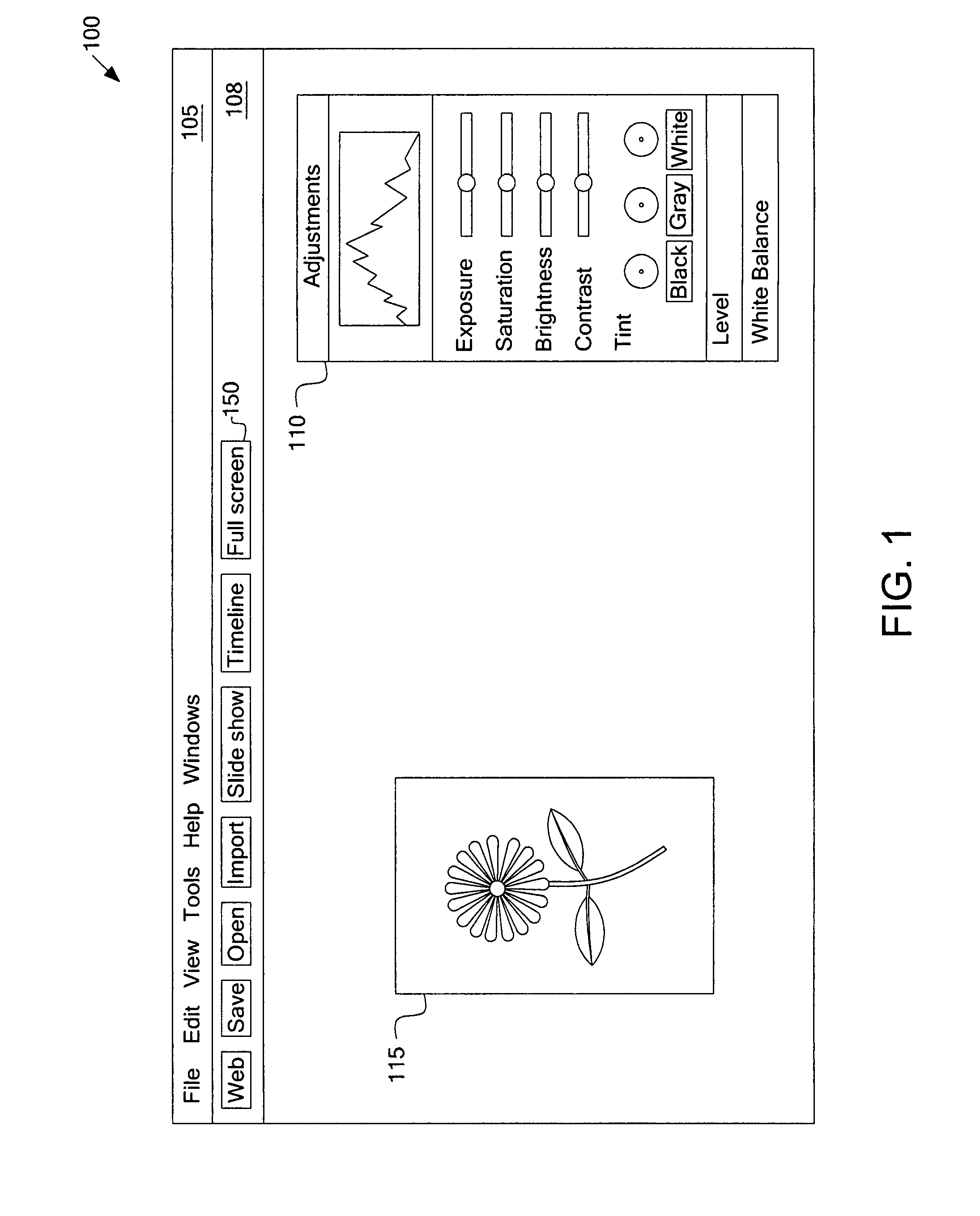 Parameter setting superimposed upon an image