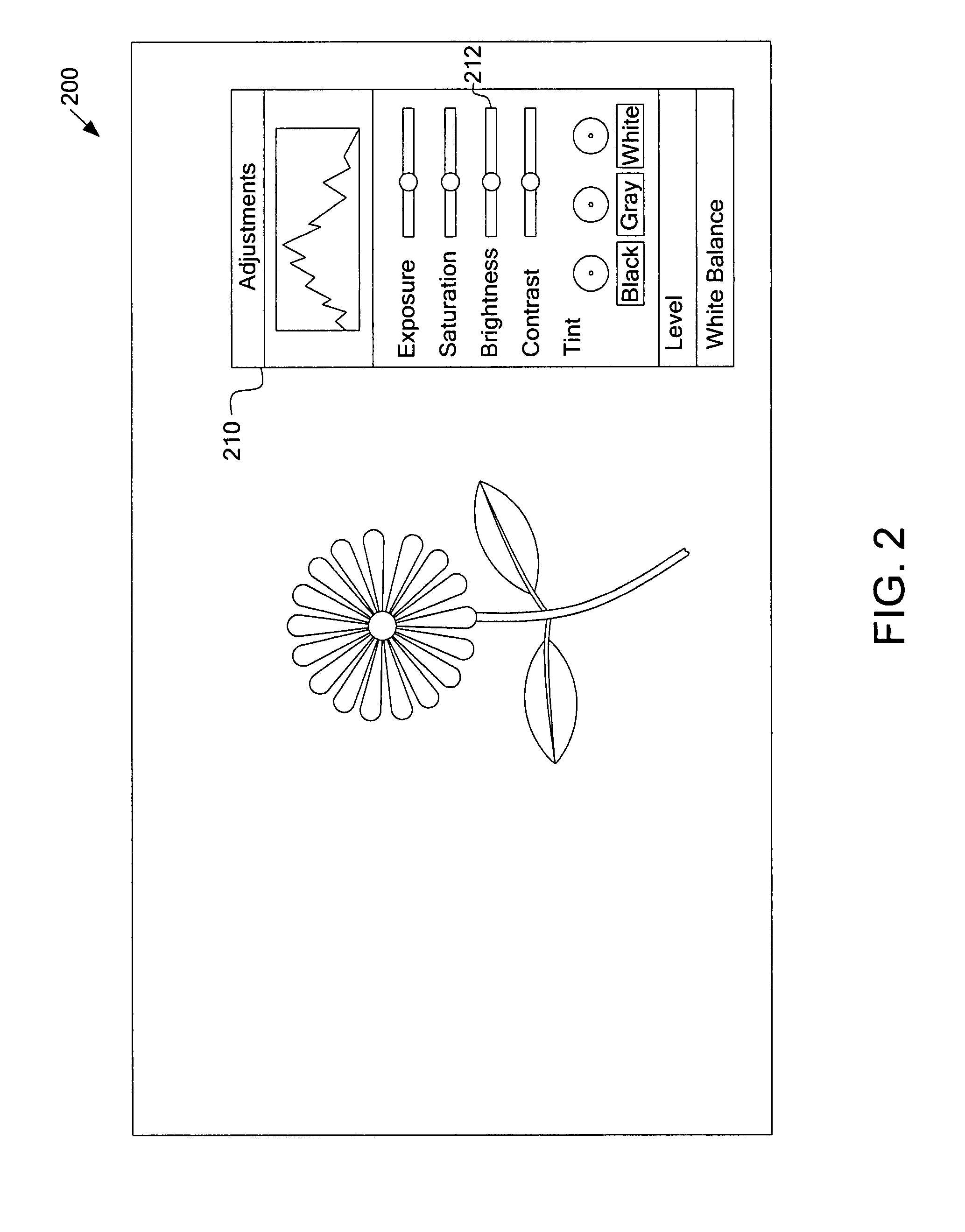 Parameter setting superimposed upon an image