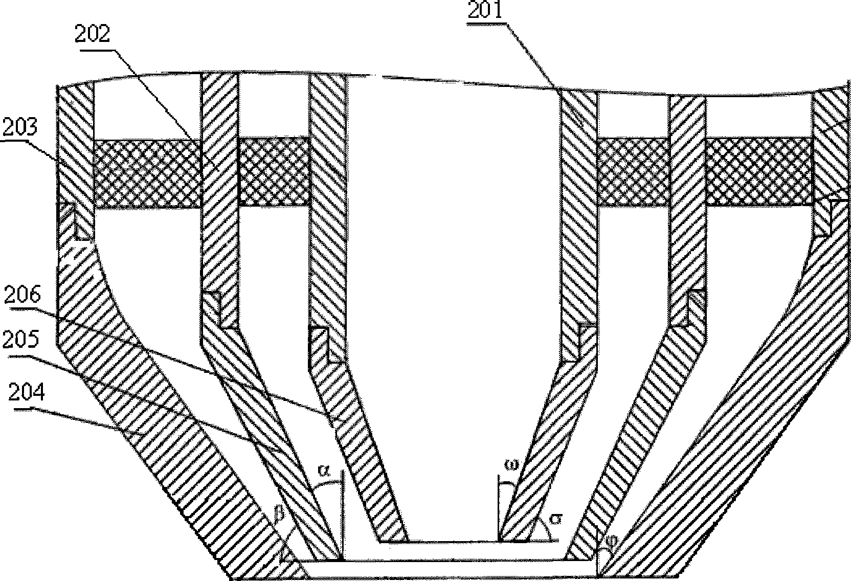 Method for producing natural benzaldehyde by employing three-way nozzle atomization