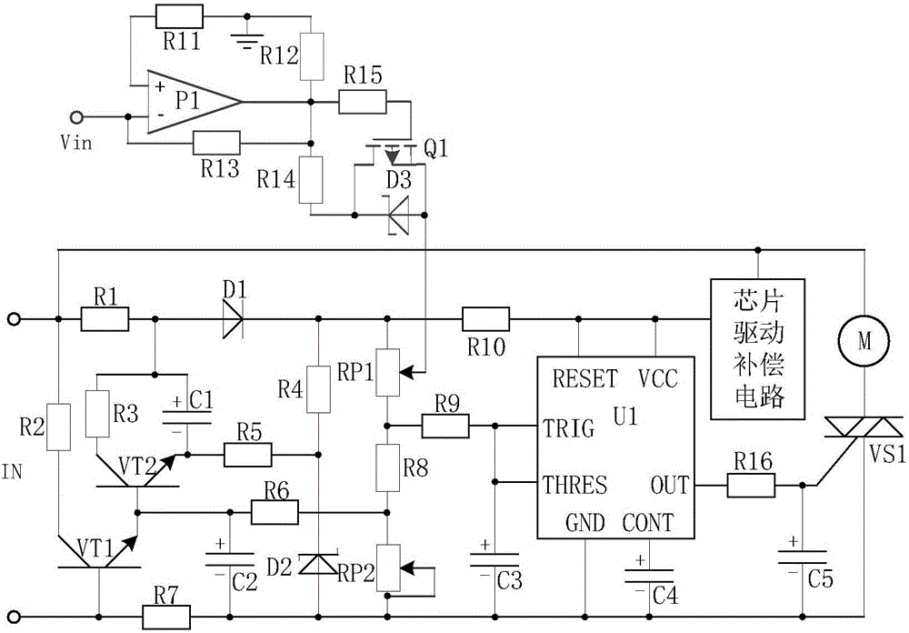 Intelligent chip-drive compensation type industrial water supply pipeline pressurization system