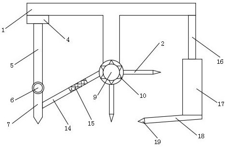 Soil turning device for fruit tree seedling planting and using method thereof