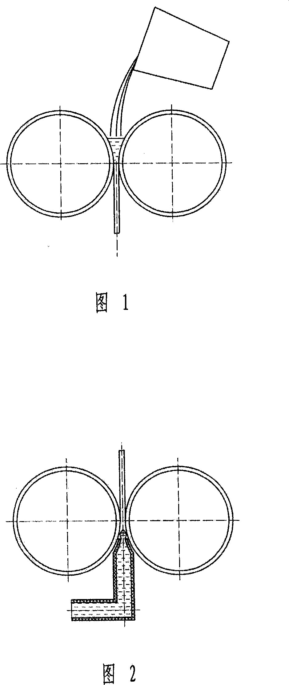 Double-roller casting rolling-hot continuous rolling method and equipment