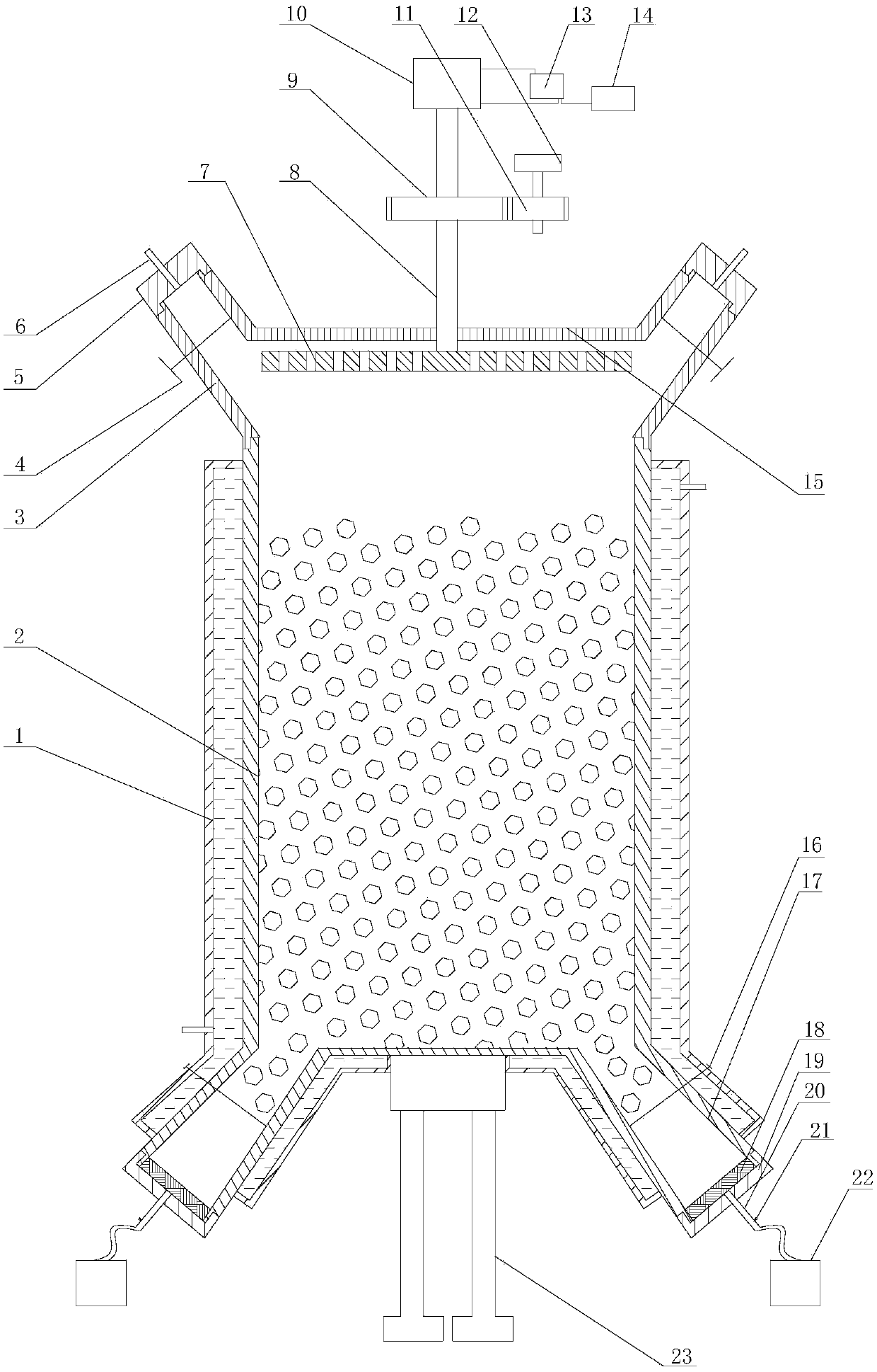 Supercritical fluid extraction kettle with function of continuous feeding and discharging and extraction method