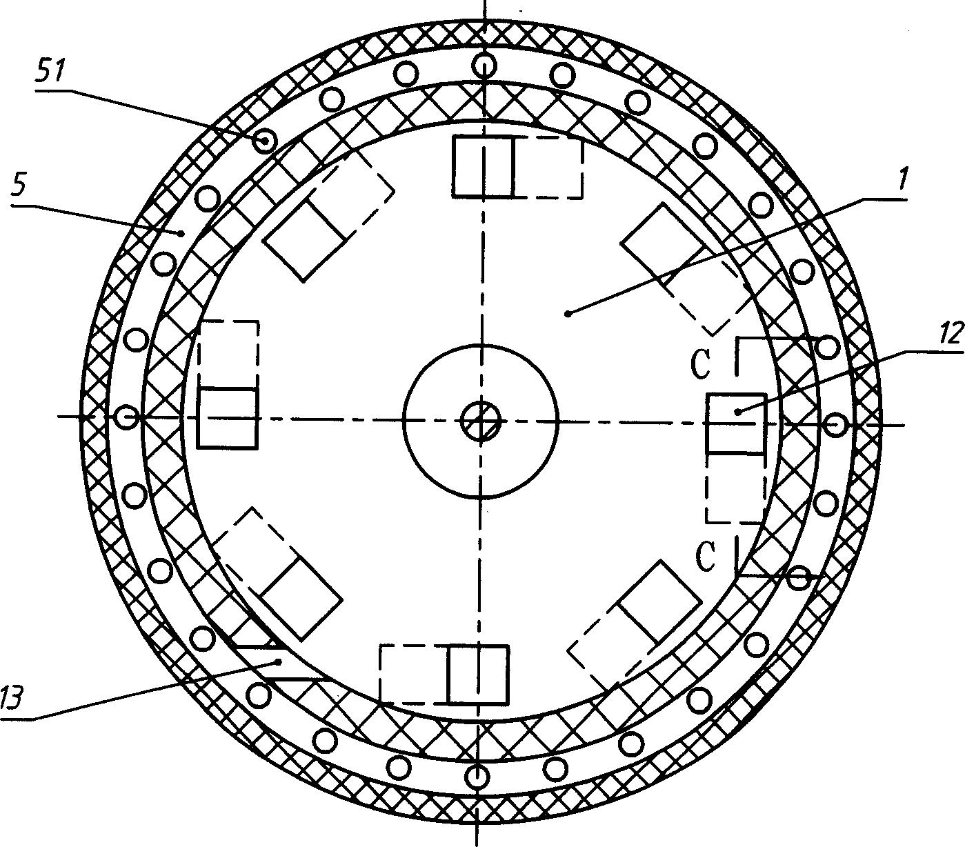 Flow measuring mechanism of watermeter