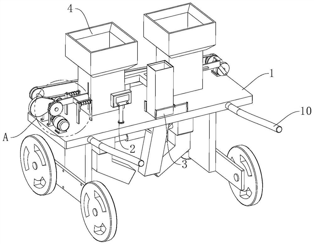 Seeding device with precise fertilizer mixing and applying functions