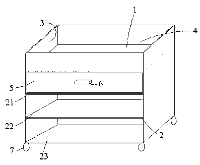 Article holding trolley for interventional therapy