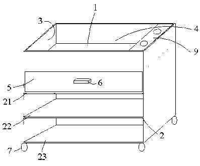 Article holding trolley for interventional therapy