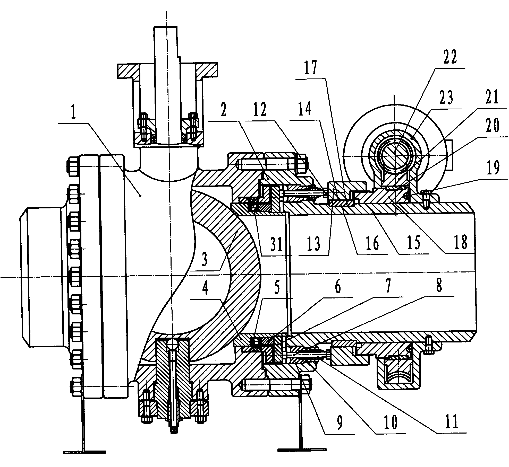 Forced sealing ball valve