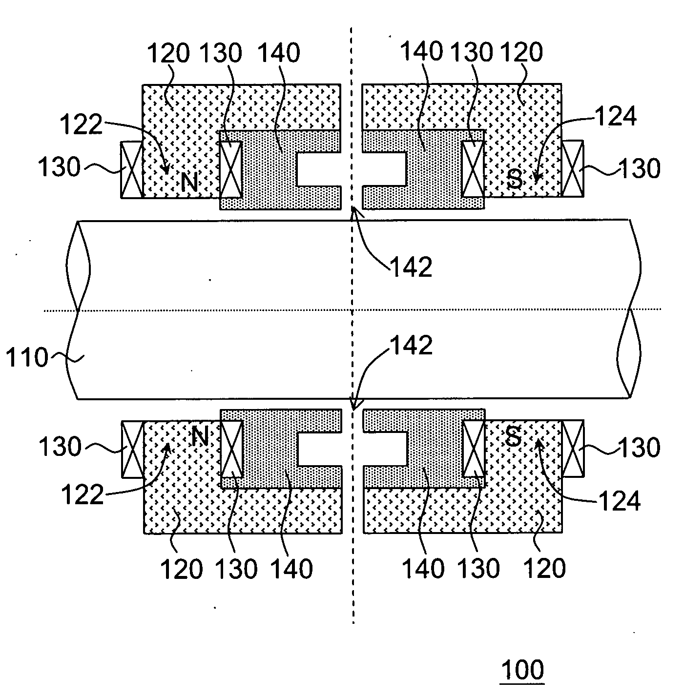 Oil-free centrifugal blade compressor and magnetic-gas bearing thereof