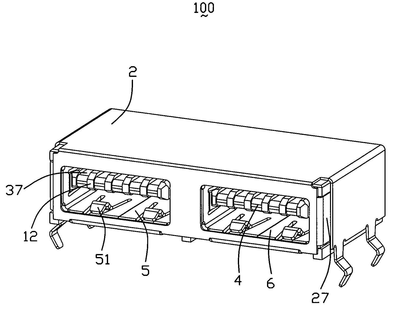 Electrical connector with improved contacts arrangement