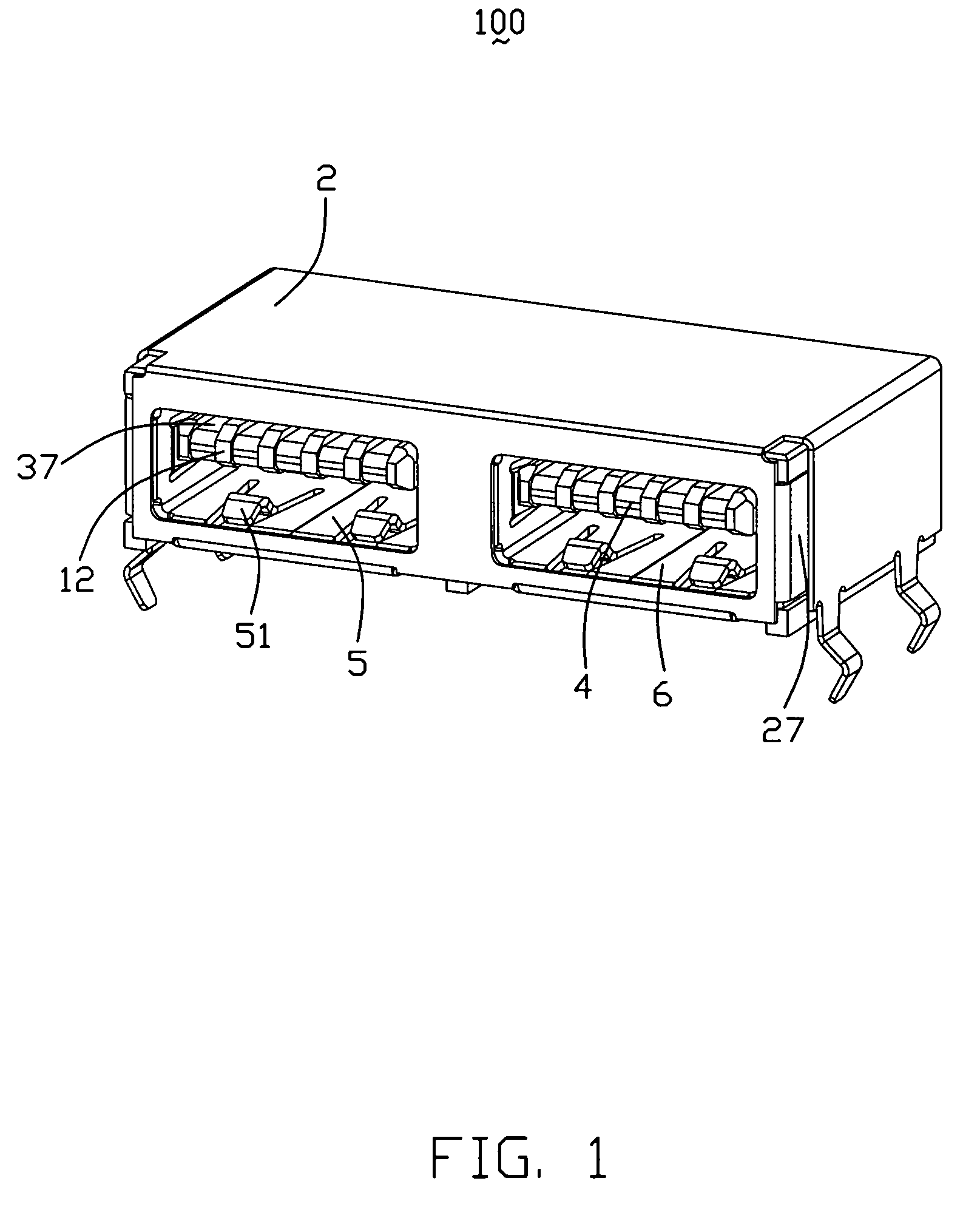 Electrical connector with improved contacts arrangement