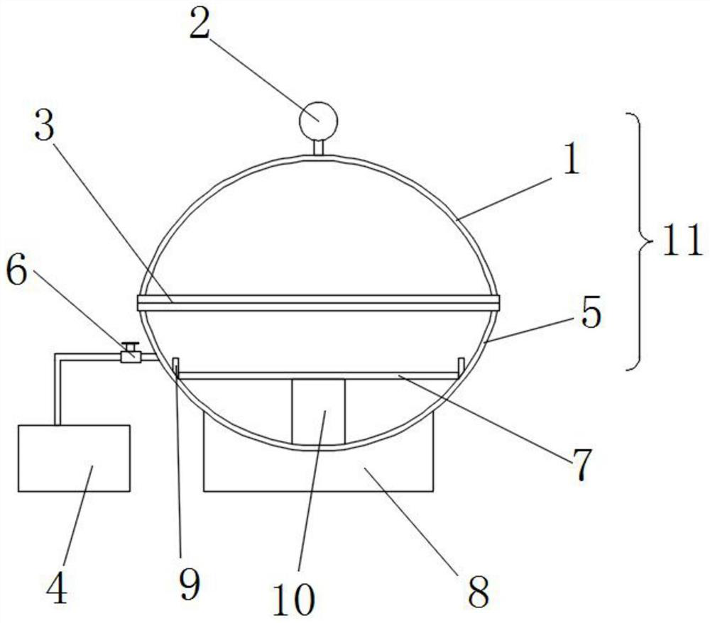 Insulating material vacuum encapsulation device and method for traveling wave tube heater assembly