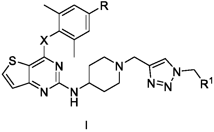 Triazole-ring-containing diaryl pyrimidine HIV-1 inhibitor as well as preparation method and application of triazole-ring-containing diaryl pyrimidine HIV-1 inhibitor