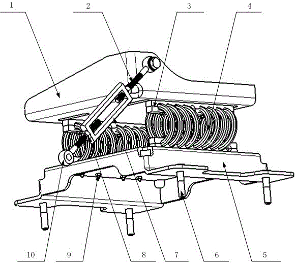 Vibration absorber of air conditioning compressor, vibration absorbing bracket and vehicle