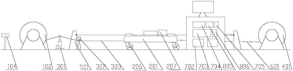 Experiment table for winding type mine hoist